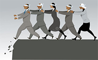 Would you attempt negotiating difficult terrain blindfolded?